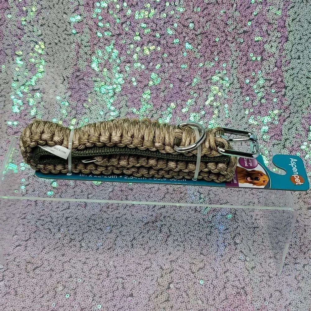 Paracord Dog Collar Size L 1 x 22-26 inches NWT by AspenPet